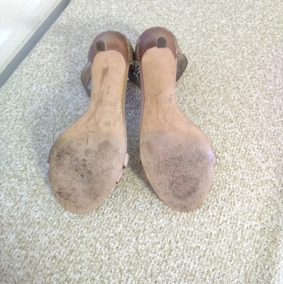 Coach Hally Snake Print Leather Sandals - Picture 2 of 6